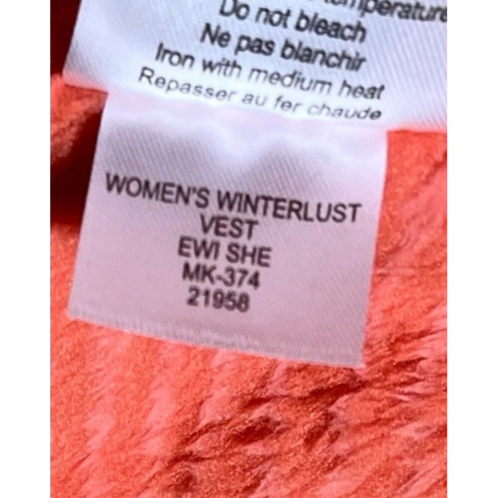 Mountain Khakis Winterlust Soft Coral Orange Vest - Women Size Medium - Picture 4 of 14